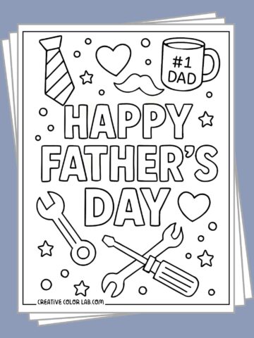 Printable father's day coloring pages.