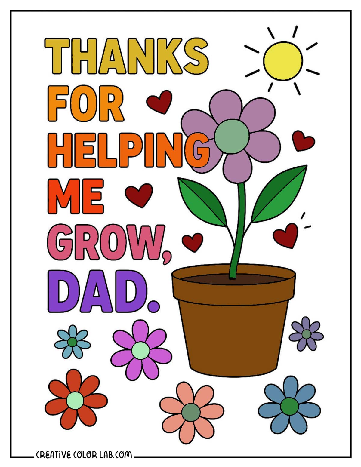 Father's Day design colored digitally using the Procreate app.