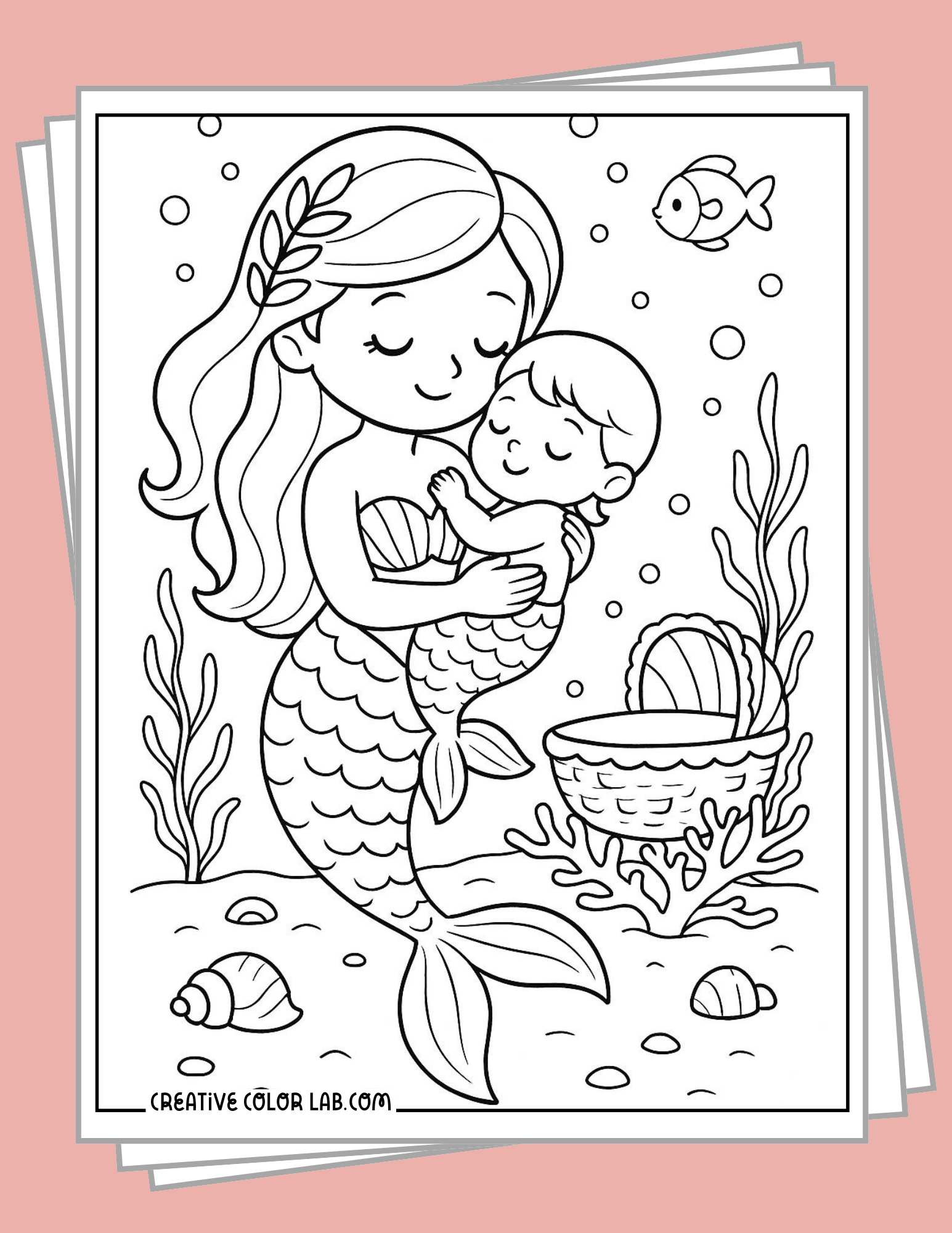 Mermaid Coloring Pages Free PDF Printables