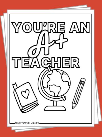 Stack of teacher coloring pages preview.