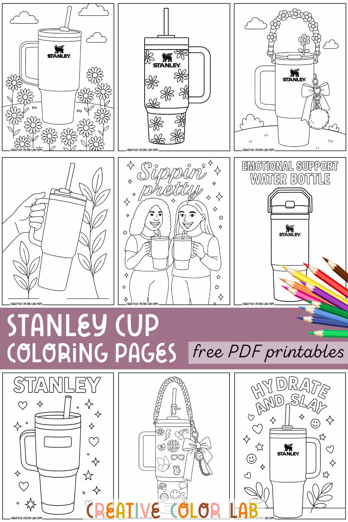 Grid pins of Stanley cup coloring pages.
