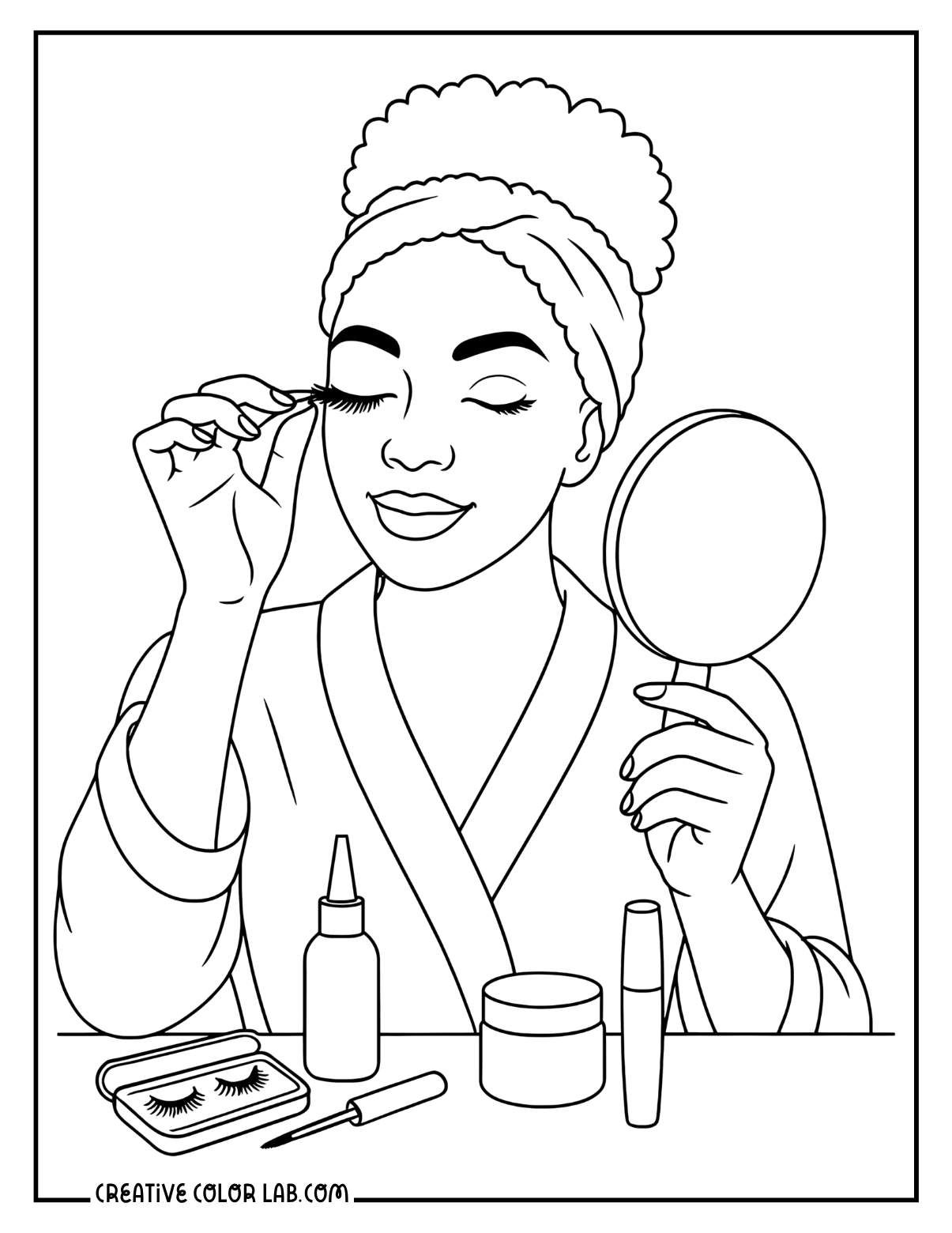 Downloadable Makeup Coloring Pages Free PDFs - 54