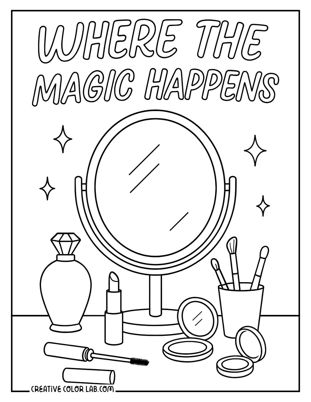 Downloadable Makeup Coloring Pages Free PDFs - 89