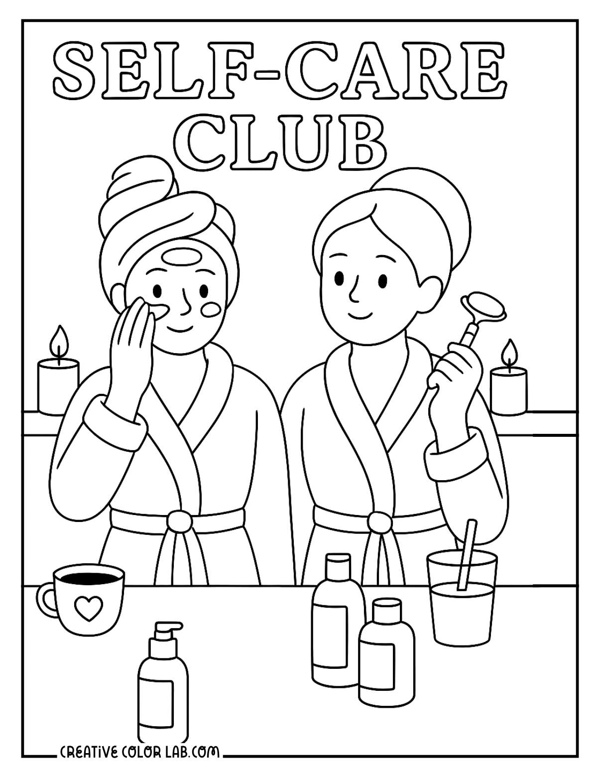 Downloadable Skincare Coloring Pages - 2
