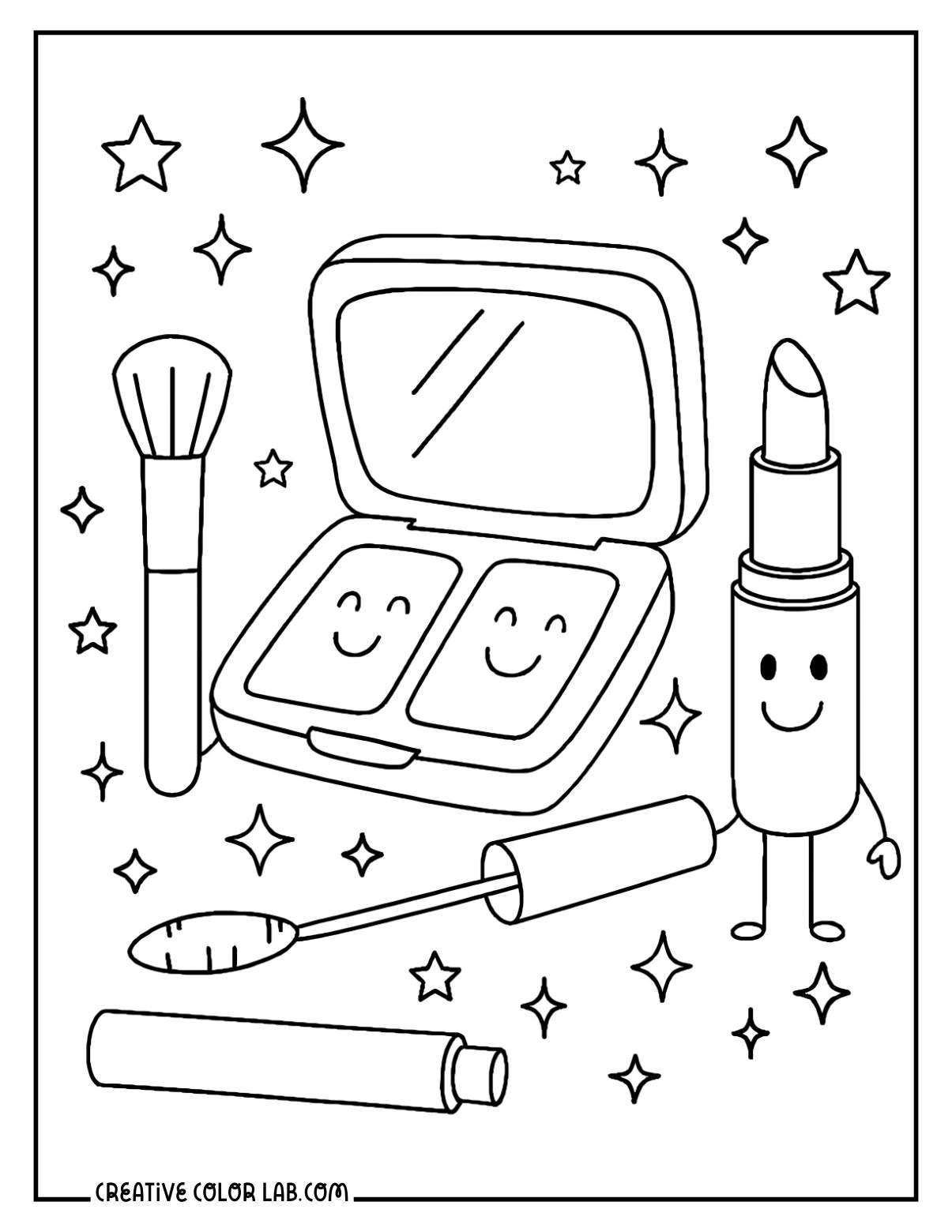Downloadable Makeup Coloring Pages Free PDFs - 74