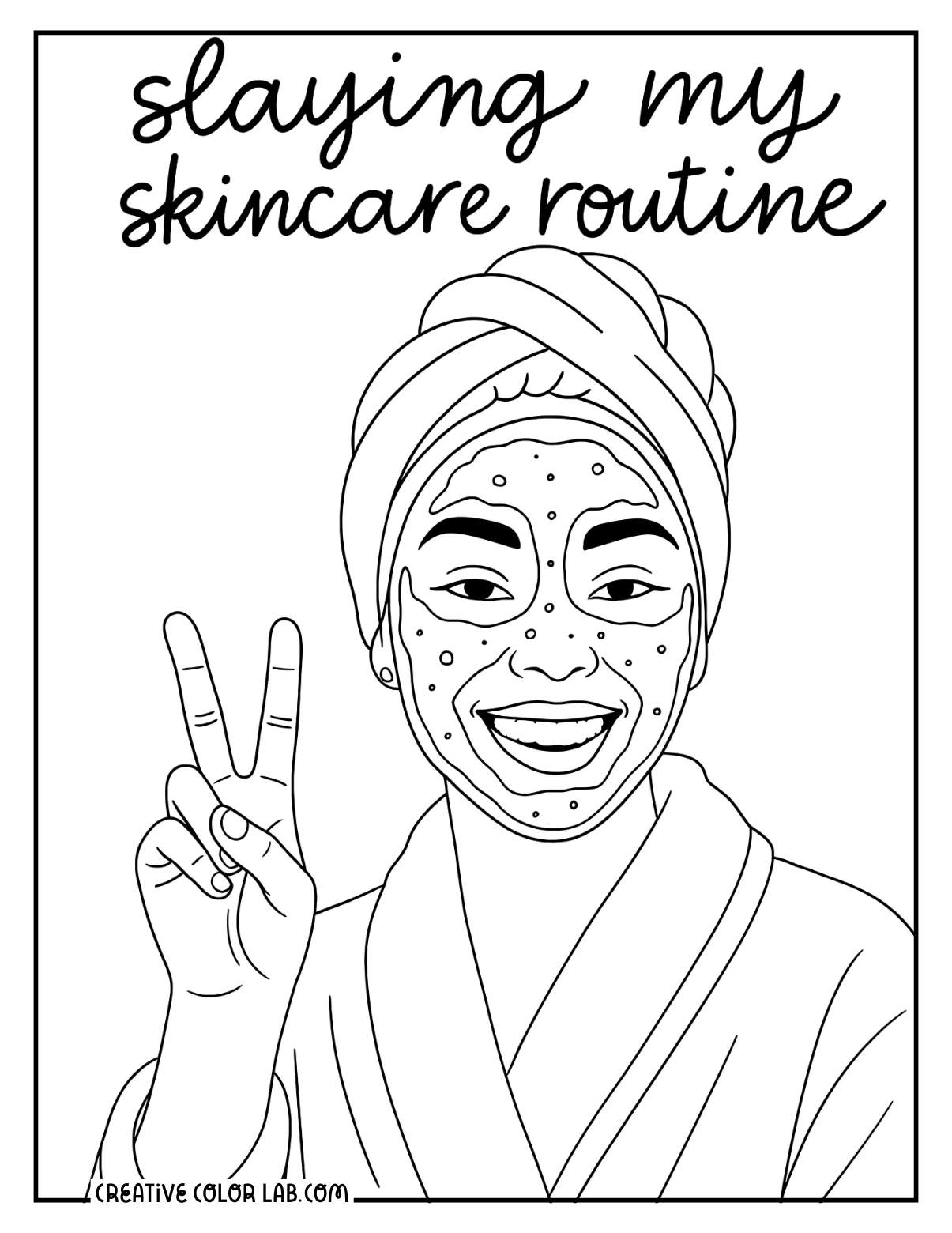 Downloadable Skincare Coloring Pages - 28