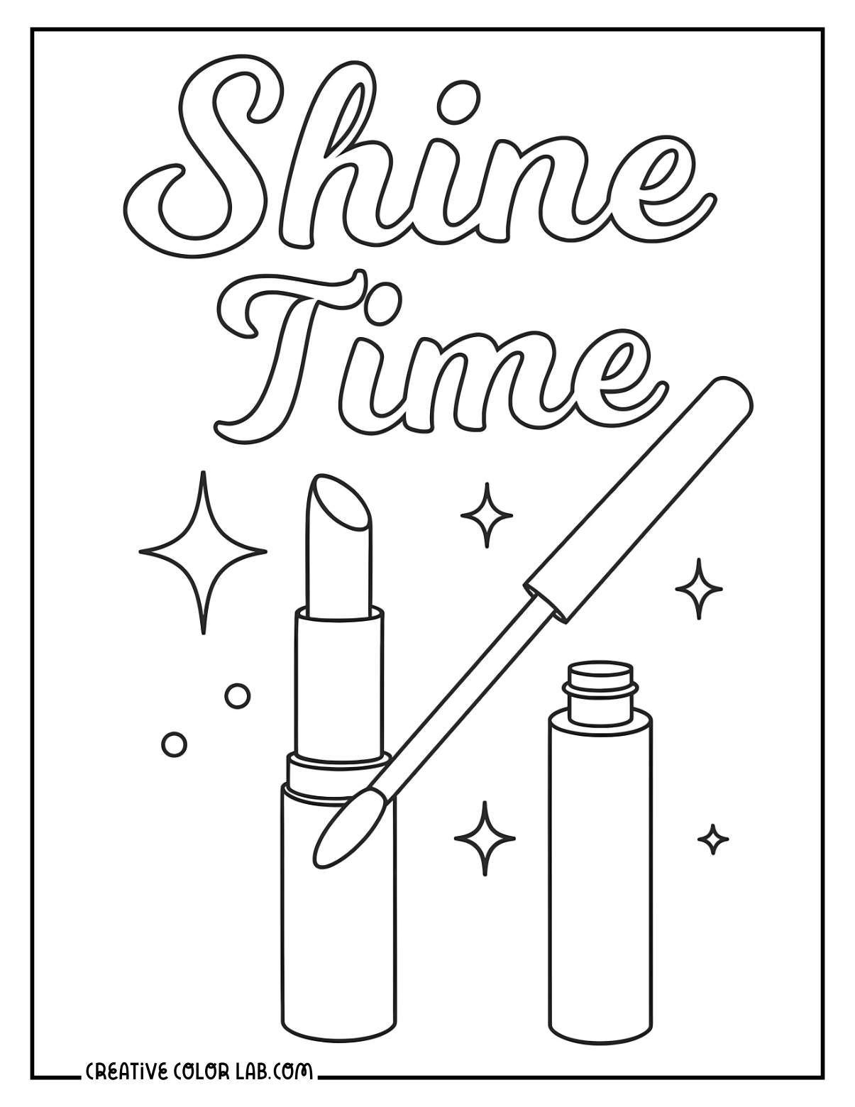 Downloadable Makeup Coloring Pages Free PDFs - 56