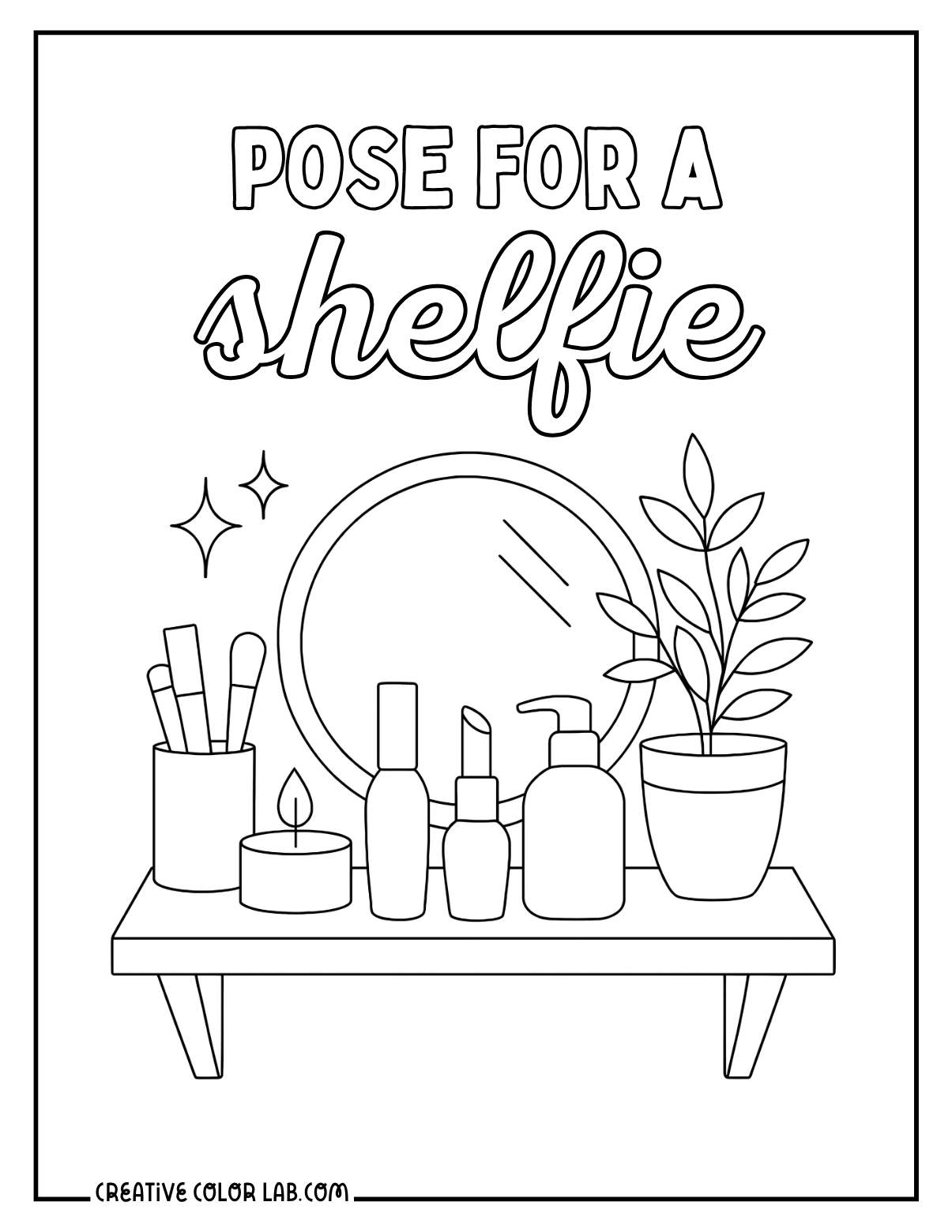 Downloadable Makeup Coloring Pages Free PDFs - 28