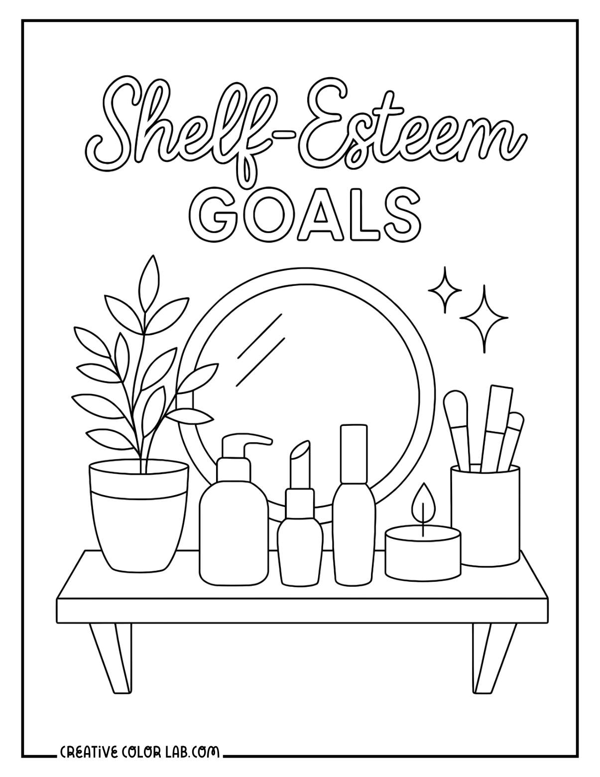 Downloadable Skincare Coloring Pages - 26