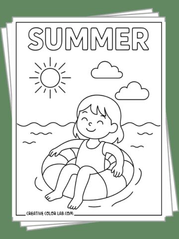 Printable summer coloring pages.
