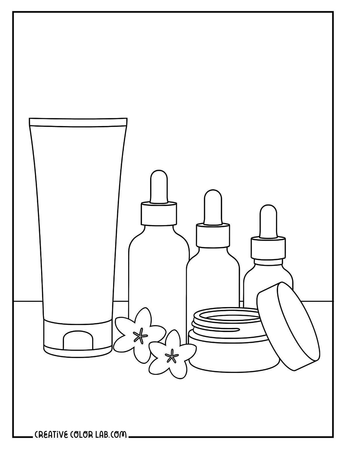 Downloadable Skincare Coloring Pages - 7