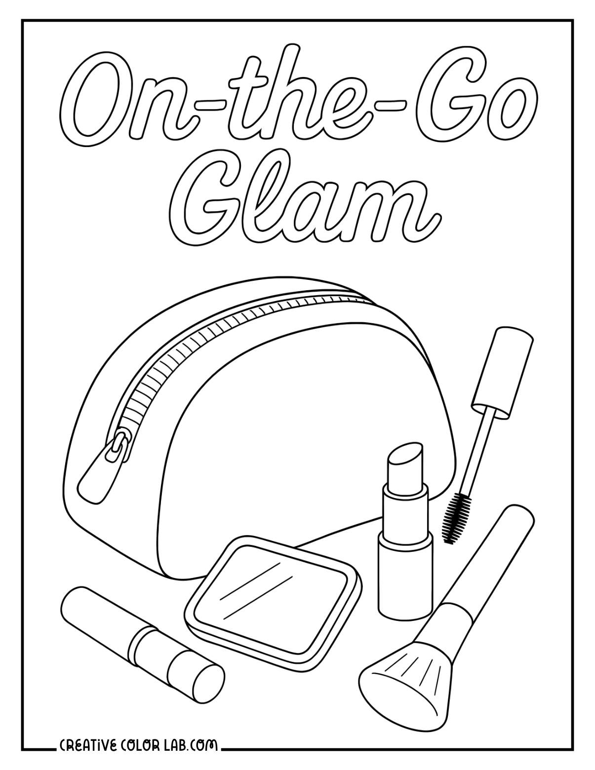 Downloadable Makeup Coloring Pages Free PDFs - 3