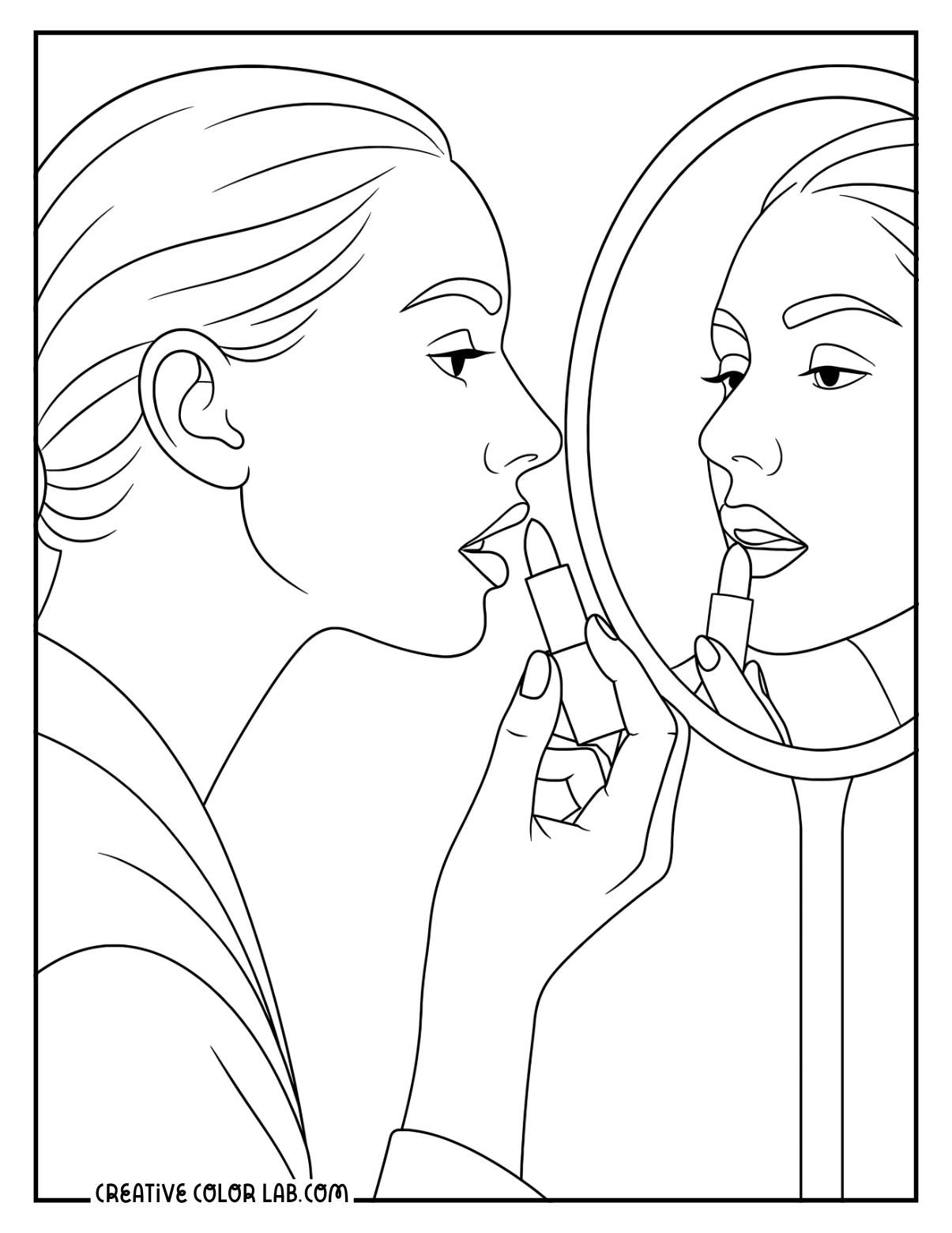 Downloadable Makeup Coloring Pages Free PDFs - 89