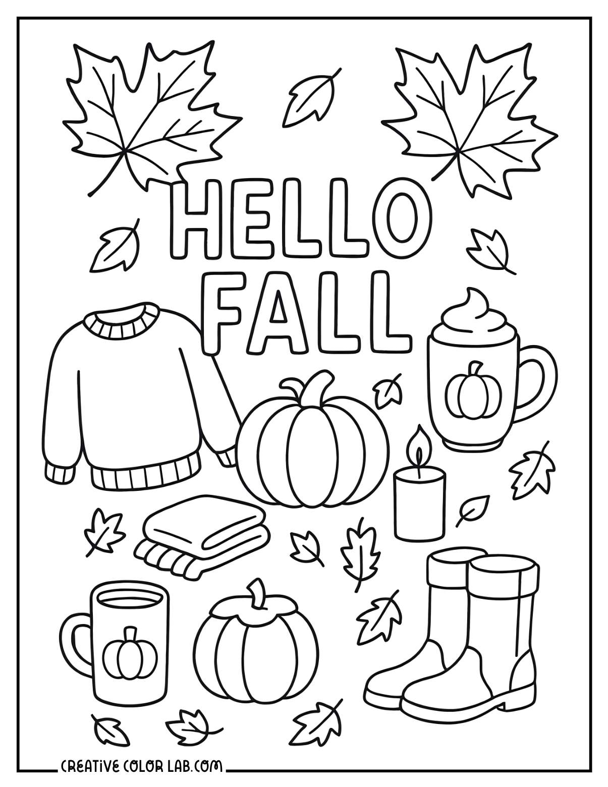 Fall Coloring Pages to Download and Print - 43