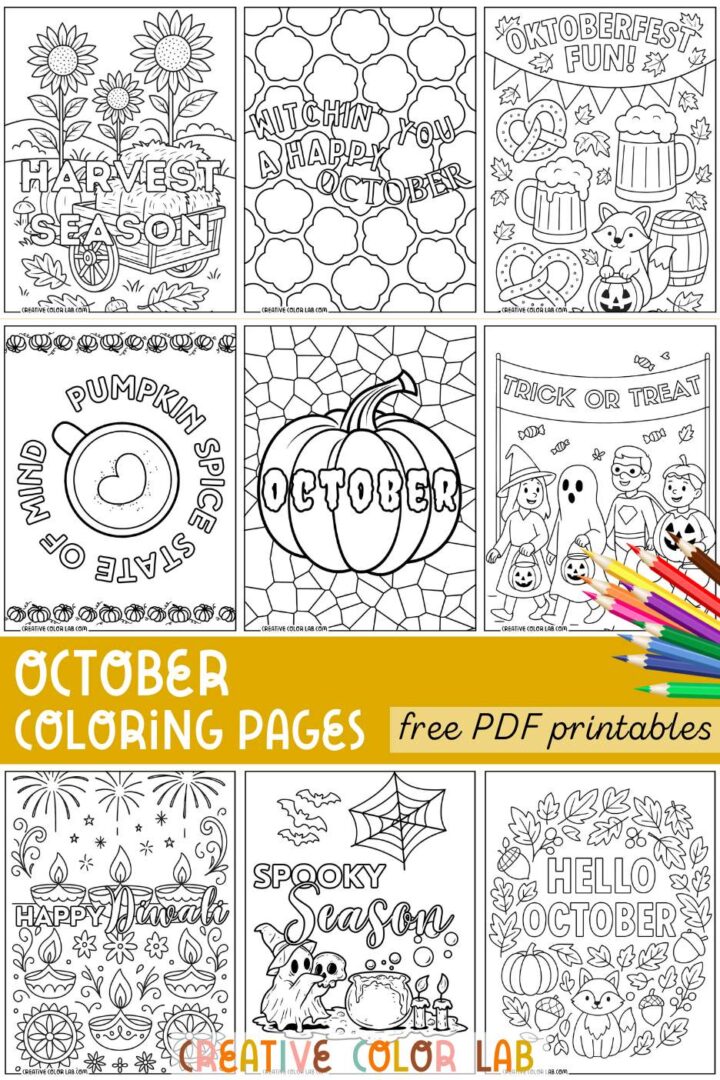 October Coloring Pages for Fall