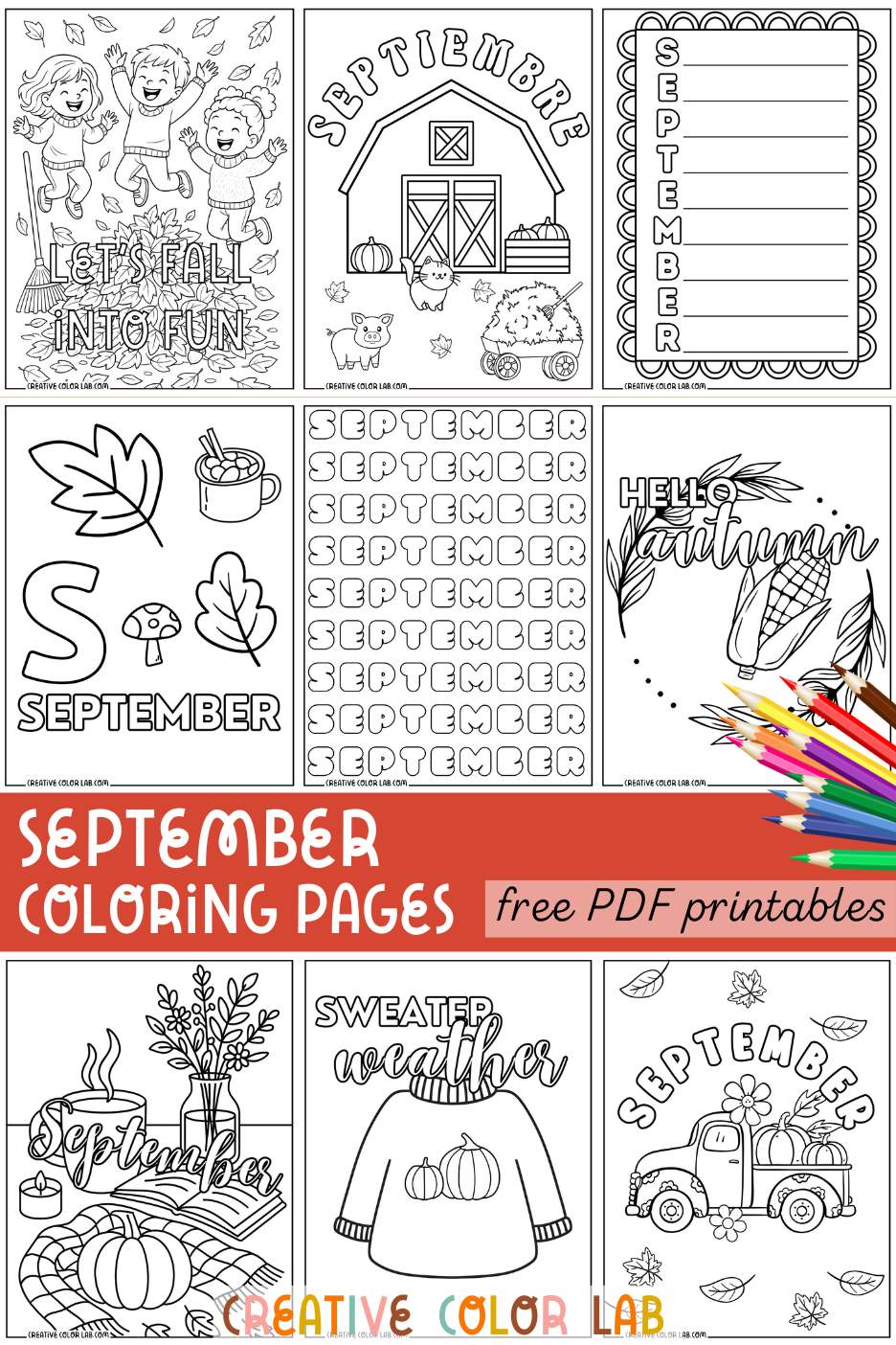 Printable September Coloring Pages Free PDF Downloads - 22