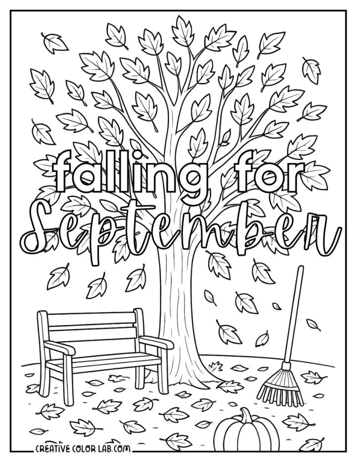 Printable September Coloring Pages | Free to Download