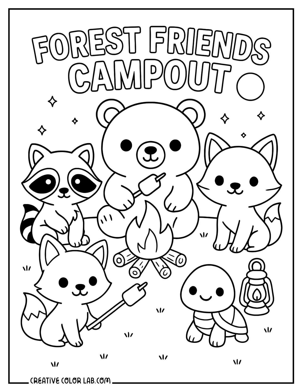 Downloadable Kawaii Coloring Pages   Free PDFs - 19