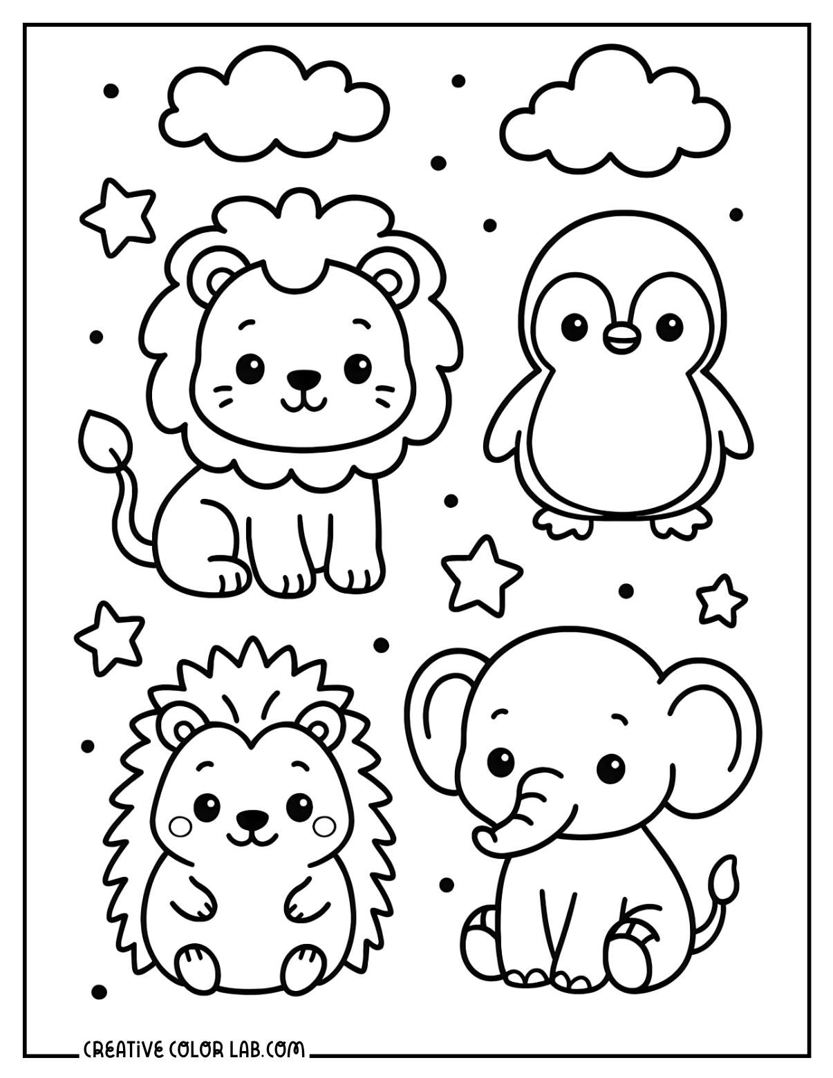 Downloadable Kawaii Coloring Pages   Free PDFs - 65