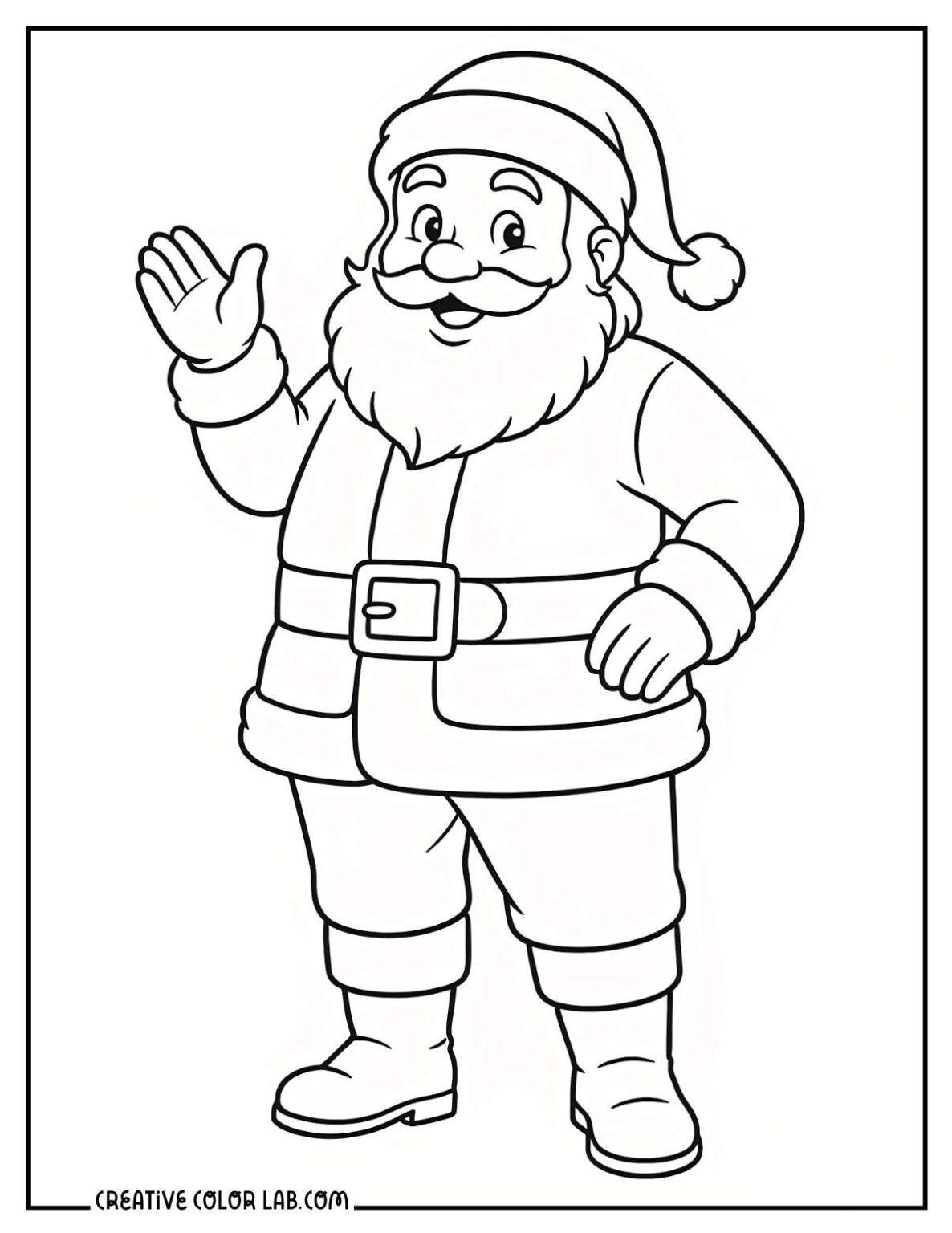 Santa To Color Printable Santa Coloring Pages | Free PDF Downloads