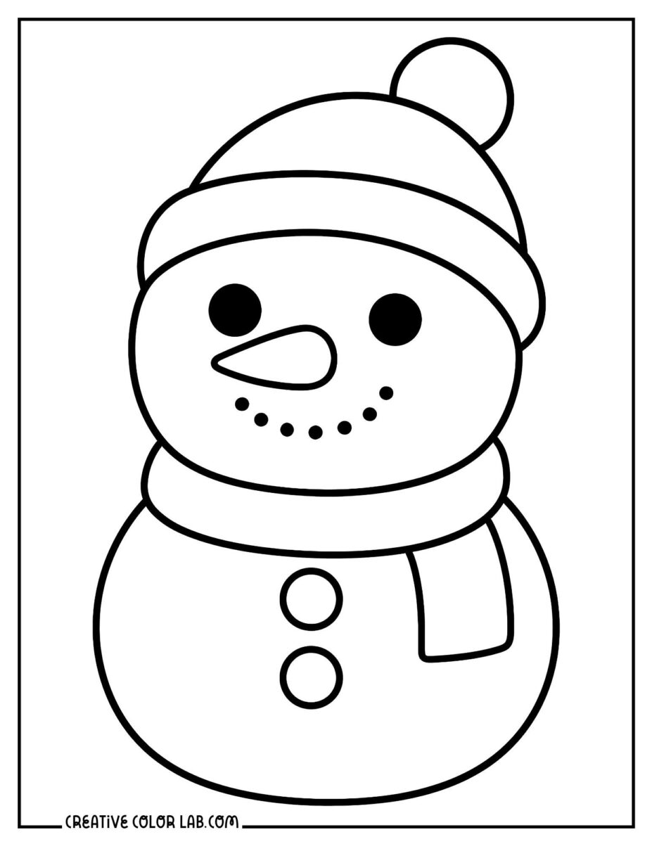 Snowman Coloring Pages | Free Printable PDFs