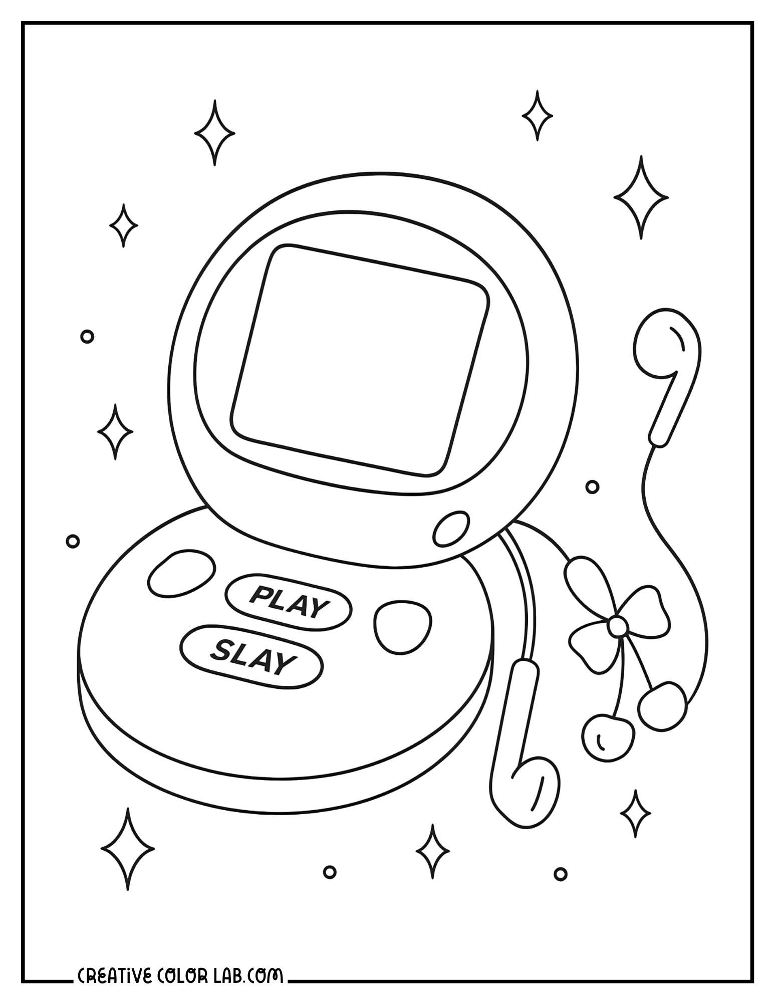 Y2k cd player picture to color.