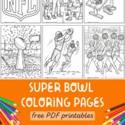 Free printable Super bowl coloring pages grid pins.