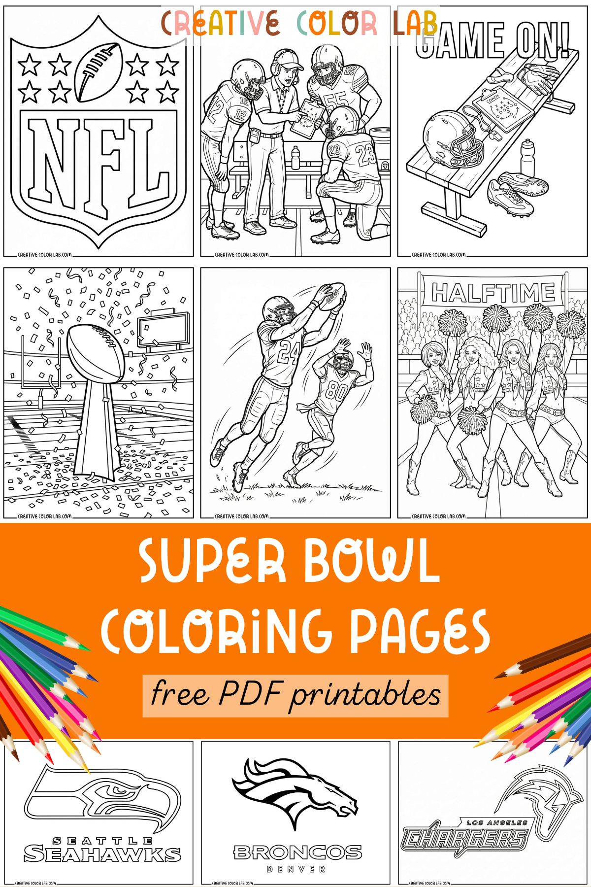 super bowl coloring pages | free football printables