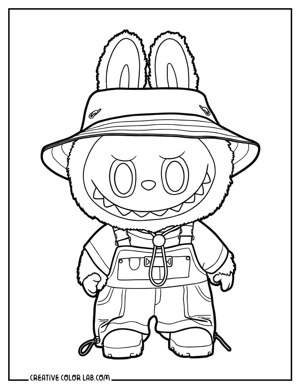 A Labubu Fall in the wild series plush image to color.