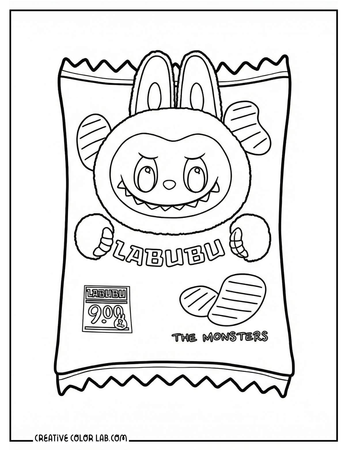 The Monsters wacky mart series coloring sheet.
