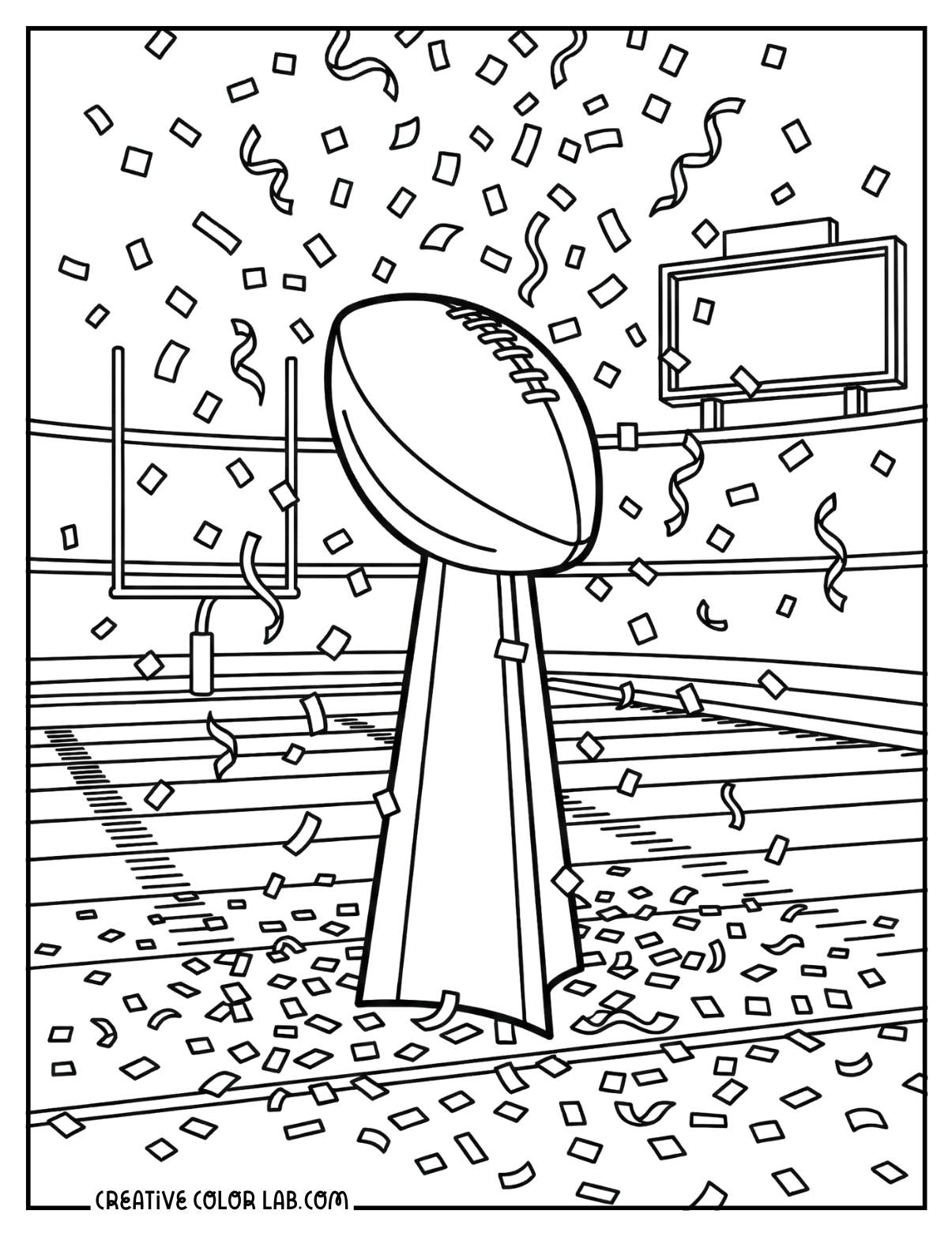 super bowl coloring pages | free football printables