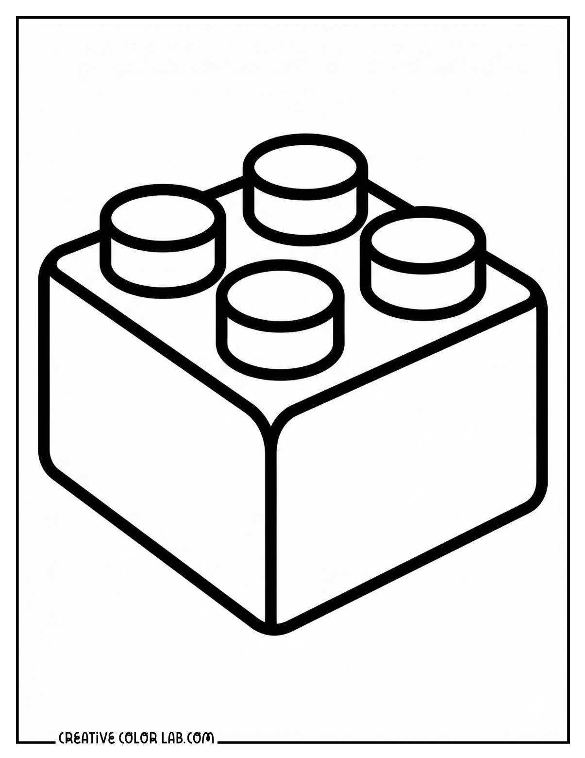 A simple brick block coloring sheet.
