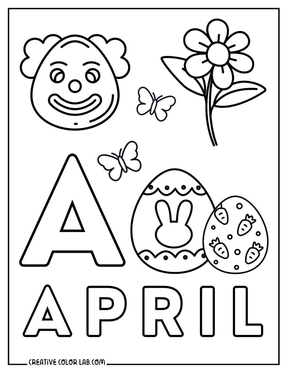 April Coloring Pages | Free PDF Printables