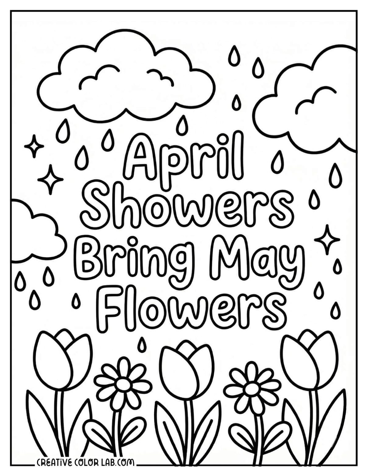 April Coloring Pages | Free PDF Printables