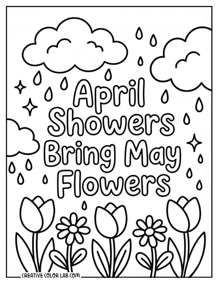 April Coloring Pages | Free PDF Printables