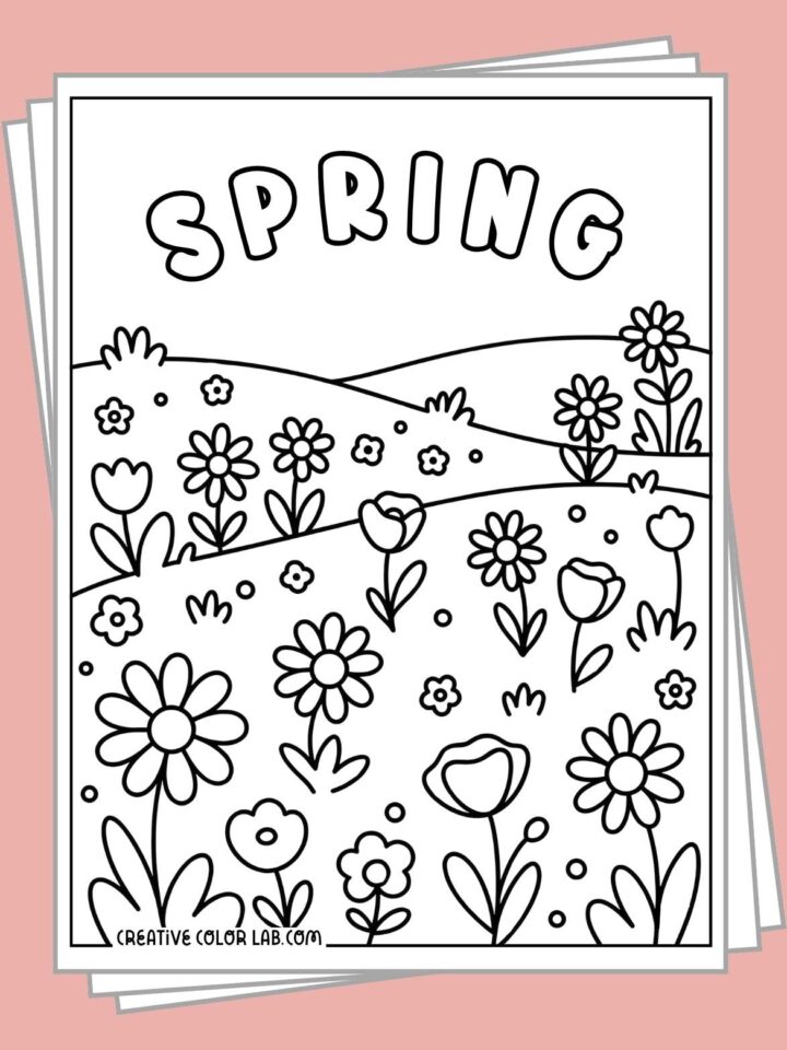 Spring Color Pring Spring Coloring Pages